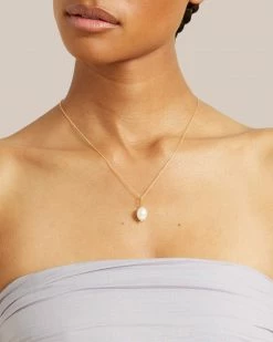 Thatch 14K Gold Fill Pearl Pendant Necklace