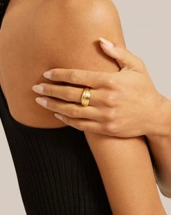 Thatch 14K Gold Plated Chunky Ring Accessories