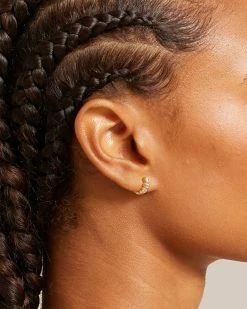 Thatch Accessories 14K Gold Vermeil Jewel Detail Earrings