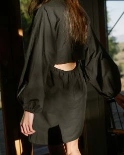 Fashion Apparels Clara Open-Back Button Down Dress