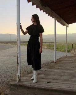 Hua Jia Krysta Cinched Waist Blouson Top Dress