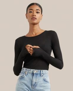 Hua Shang Group (H.K.) Ltd Audra Sheer Long Sleeve Tee Lounge