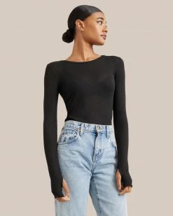 Hua Shang Group (H.K.) Ltd Audra Sheer Long Sleeve Tee Lounge