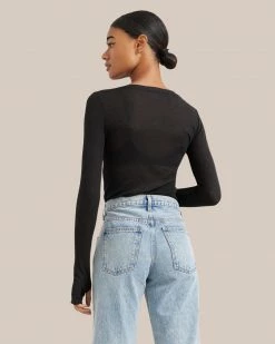 Hua Shang Group (H.K.) Ltd Audra Sheer Long Sleeve Tee Lounge