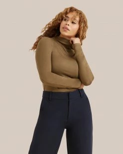 UBASE INTERNATIONAL, INC. Ava Mock-Neck Long-Sleeve Tee Lounge