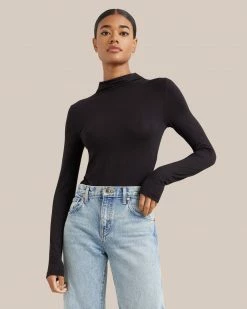 UBASE INTERNATIONAL, INC. Ava Mock-Neck Long-Sleeve Tee Lounge