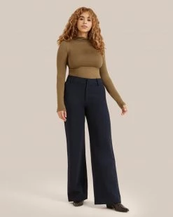 UBASE INTERNATIONAL, INC. Ava Mock-Neck Long-Sleeve Tee Lounge