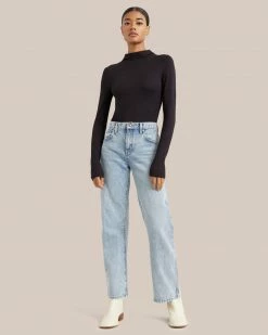 UBASE INTERNATIONAL, INC. Ava Mock-Neck Long-Sleeve Tee Lounge