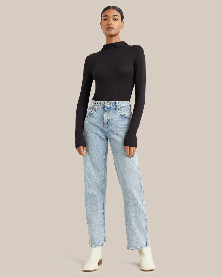 UBASE INTERNATIONAL, INC. Ava Mock-Neck Long-Sleeve Tee Lounge