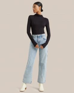 UBASE INTERNATIONAL, INC. Ava Mock-Neck Long-Sleeve Tee Lounge