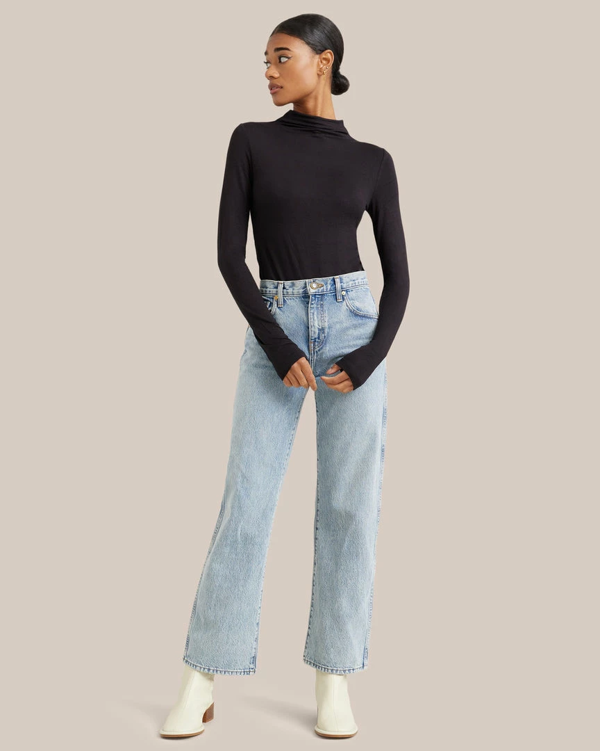 UBASE INTERNATIONAL, INC. Ava Mock-Neck Long-Sleeve Tee Lounge