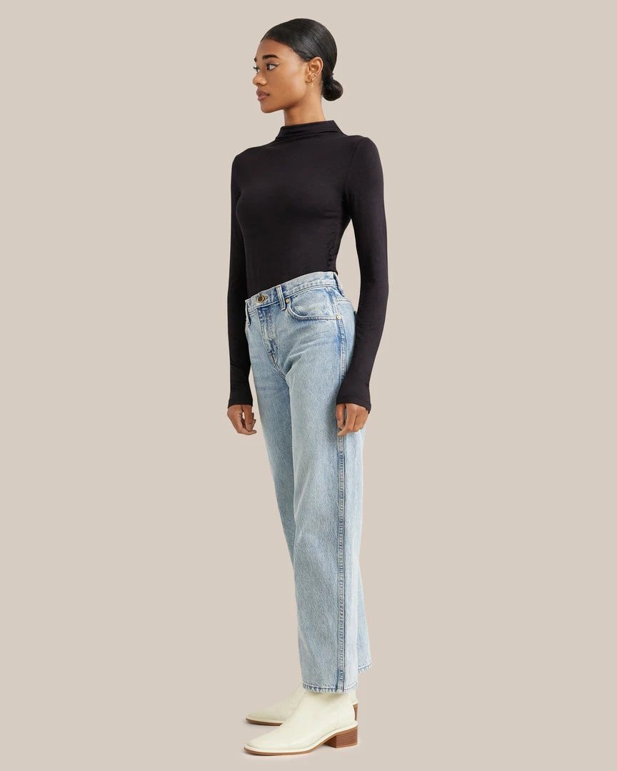 UBASE INTERNATIONAL, INC. Ava Mock-Neck Long-Sleeve Tee Lounge