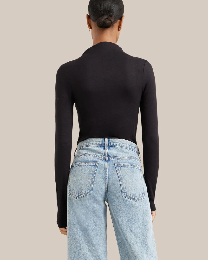 UBASE INTERNATIONAL, INC. Ava Mock-Neck Long-Sleeve Tee Lounge