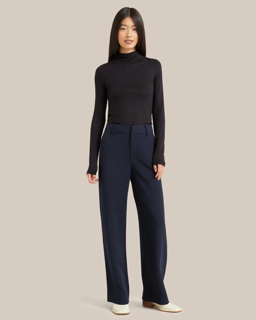 UBASE INTERNATIONAL, INC. Ava Mock-Neck Long-Sleeve Tee Lounge