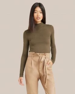 UBASE INTERNATIONAL, INC. Ava Mock-Neck Long-Sleeve Tee Lounge