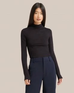 UBASE INTERNATIONAL, INC. Ava Mock-Neck Long-Sleeve Tee Lounge