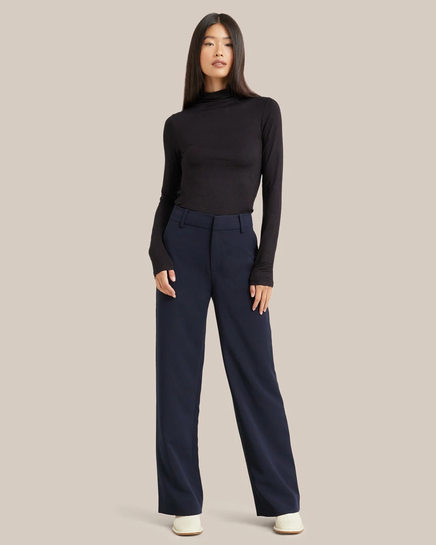 UBASE INTERNATIONAL, INC. Ava Mock-Neck Long-Sleeve Tee Lounge