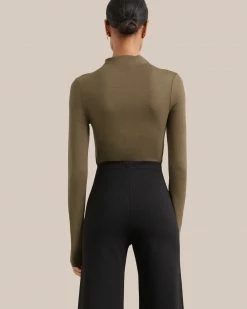 UBASE INTERNATIONAL, INC. Ava Mock-Neck Long-Sleeve Tee Lounge