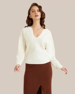 Sky Ocean Development Limited Bree Scallop-Neck Merino Wool Sweater Clothing