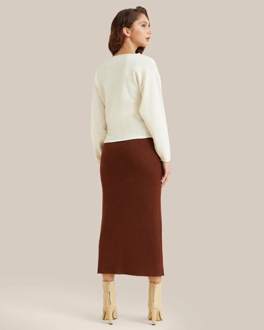 Sky Ocean Development Limited Bree Scallop-Neck Merino Wool Sweater Clothing