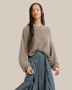 Expert Group Limited Denise Cotton Relaxed Crew Neck Sweater