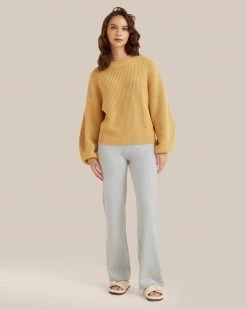 Expert Group Limited Denise Cotton Relaxed Cropped Crew Neck Sweater