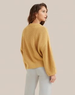 Expert Group Limited Denise Cotton Relaxed Cropped Crew Neck Sweater