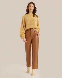 Expert Group Limited Denise Cotton Relaxed Cropped Crew Neck Sweater