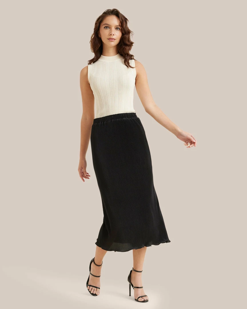 Modern Ref Celebrate Eloise Plisse Midi Skirt