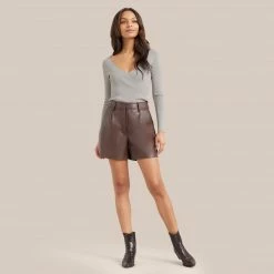 Crescent Clothing Francia Vegan Leather Short