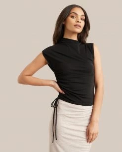Hua Shang Group (H.K.) Ltd Lounge Jocelyn Asymmetrical Ruched Side Sleeveless Tee