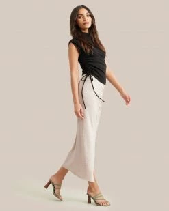 Hua Shang Group (H.K.) Ltd Lounge Jocelyn Asymmetrical Ruched Side Sleeveless Tee