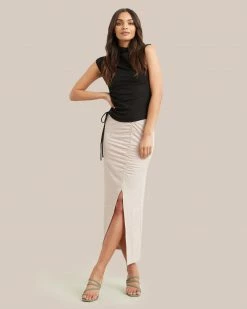 Hua Shang Group (H.K.) Ltd Lounge Jocelyn Asymmetrical Ruched Side Sleeveless Tee
