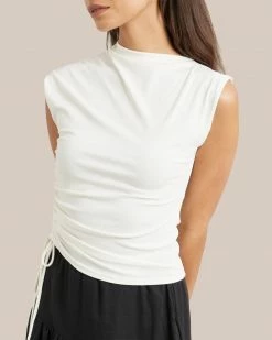 Hua Shang Group (H.K.) Ltd Jocelyn Asymmetrical Ruched Side Sleeveless Tee