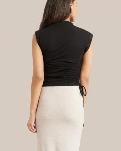 Hua Shang Group (H.K.) Ltd Lounge Jocelyn Asymmetrical Ruched Side Sleeveless Tee