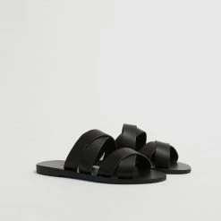 Kyma Vacation Kalamos Leather Cross-Strap Sandal