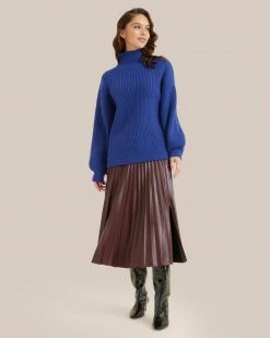 Expert Group Limited Kellee Ribbed Oversized Turtleneck Clothing