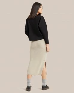 Asia Consultancy Co., Ltd Lina Cropped Crew Neck Ponte Sweatshirt