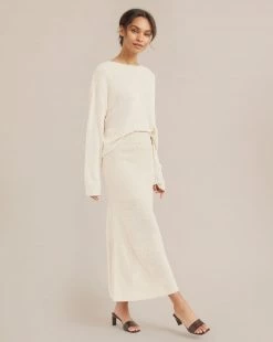 Modern Ref Liu Linen Blend Maxi Skirt Clothing