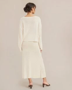 Modern Ref Liu Linen Blend Maxi Skirt Clothing