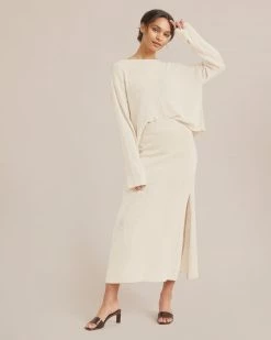 Modern Ref Liu Linen Blend Maxi Skirt Clothing