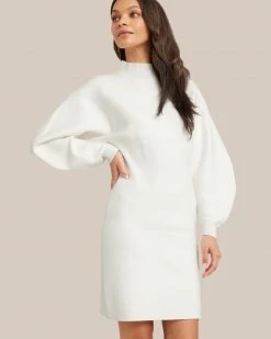 Hwa Fong Company Celebrate Moya Mock-Neck Mini Sweater Dress