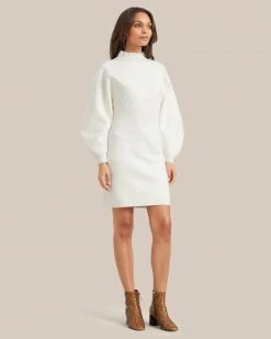 Hwa Fong Company Celebrate Moya Mock-Neck Mini Sweater Dress