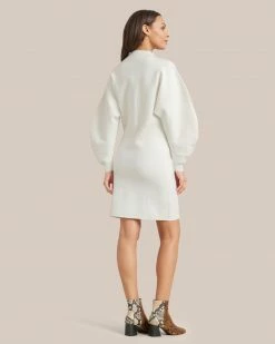 Hwa Fong Company Celebrate Moya Mock-Neck Mini Sweater Dress
