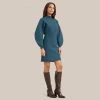 Hwa Fong Company Celebrate Moya Mock-Neck Mini Sweater Dress