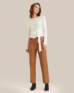 Emory Park Pernille Vegan Leather Trouser Clothing