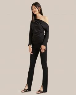 Hua Jia Celebrate Peyton Draped One Shoulder Blouse