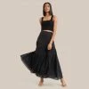 Fashion Apparels Runa Tiered Cotton Maxi Skirt