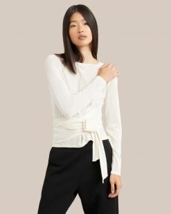 Hwa Fong Company Stevie Long-Sleeve Wrap Sweater