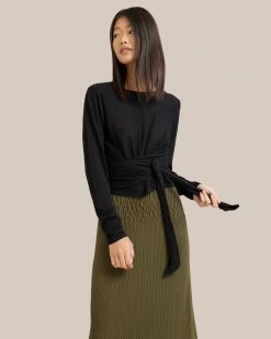 Hwa Fong Company Stevie Long-Sleeve Wrap Sweater